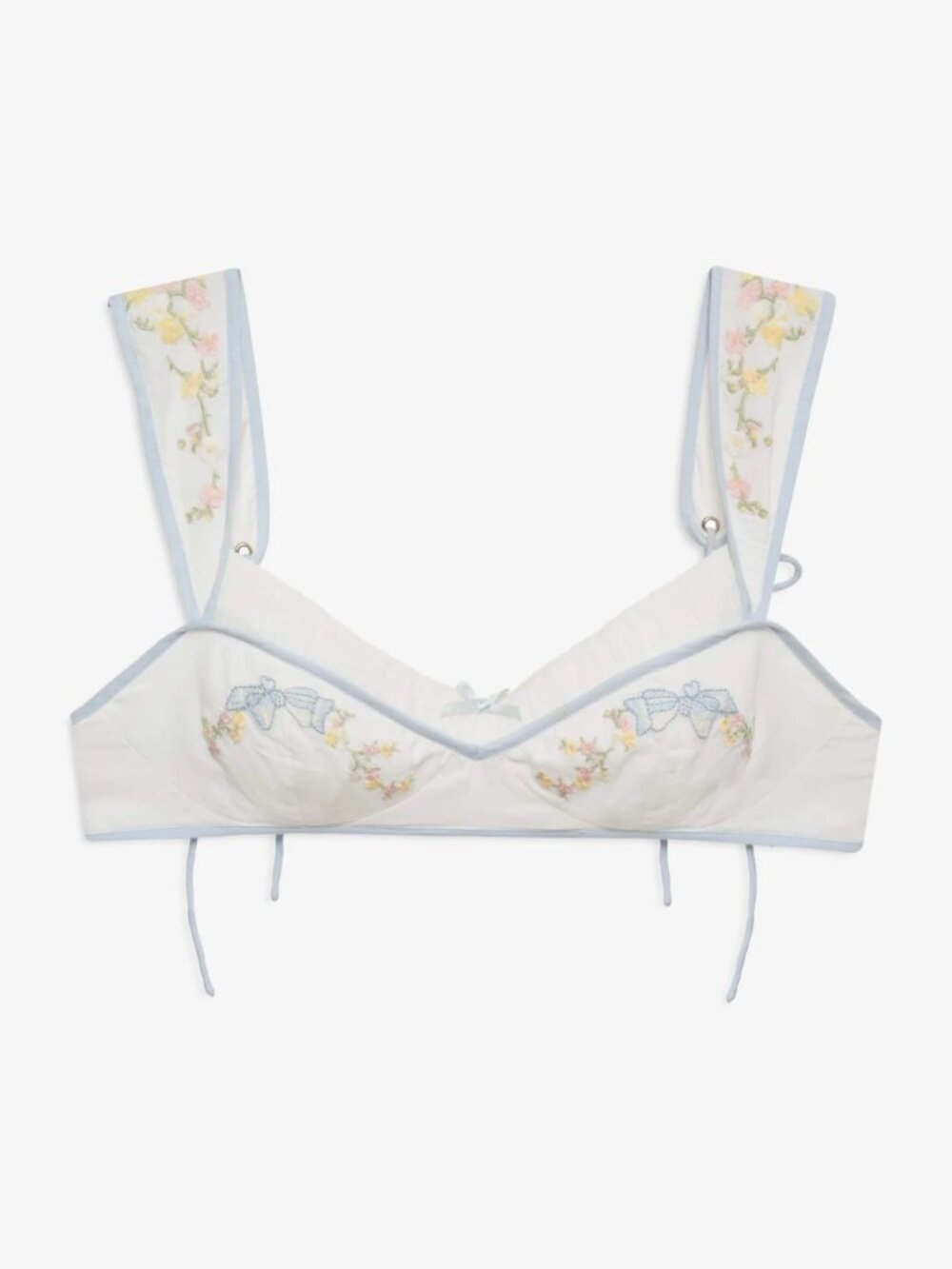 For Love & Lemons Baby Bows Bra Top Medium - Picture 8 of 11
